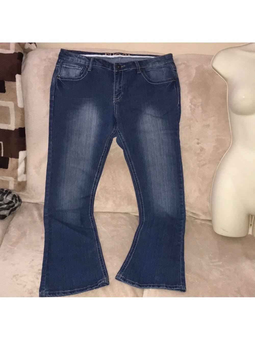Rue 21 mid rise boot cut Blue Denim Jeans size 9/10